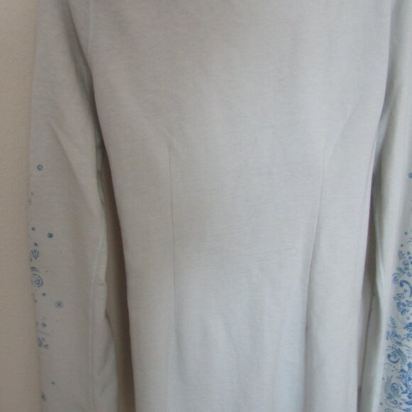LUCKY BRAND Sweater /  Jacket / Cardigan ,  Wrap Belted Jersey Cotton Light Blue - Picture 4 of 9